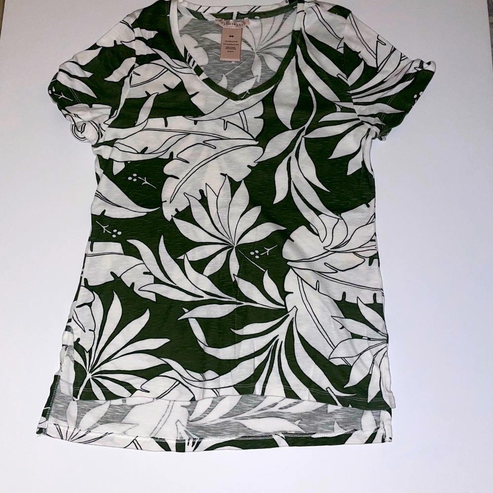 Philosophy Floral High Low Casual T Shirt Top